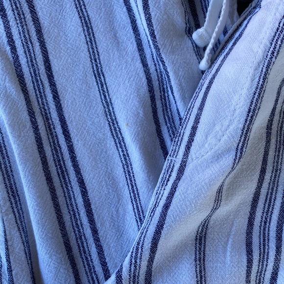 Casual Striped Pockets Cotton Linen Pants - Picture 6 of 6